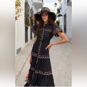 CeliaB Malik Black Midi Dress